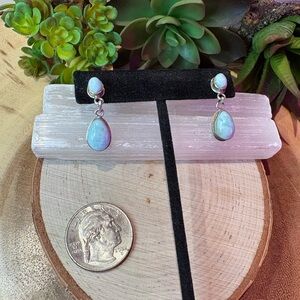 Vintage Blue Larimar and Silver Dangle Earrings🩵